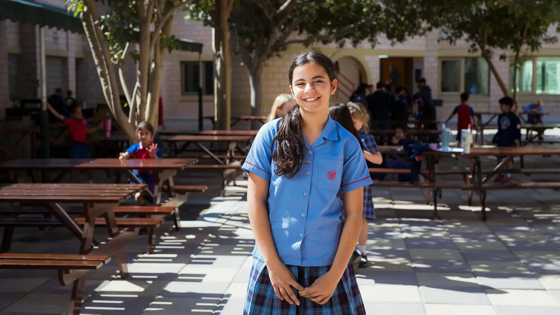 Student on campus